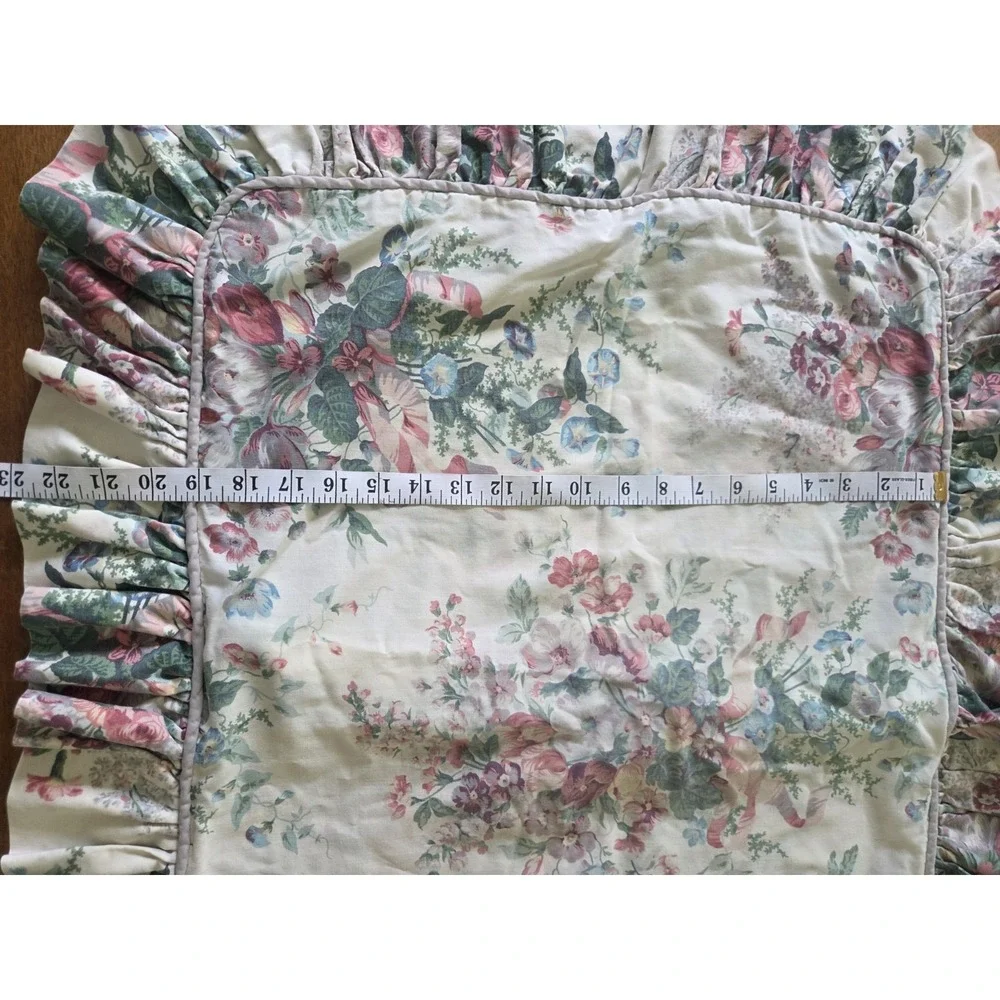 Vtg Croscill English Garden Panels Set Six Piece Curtains Valance Cottagecore